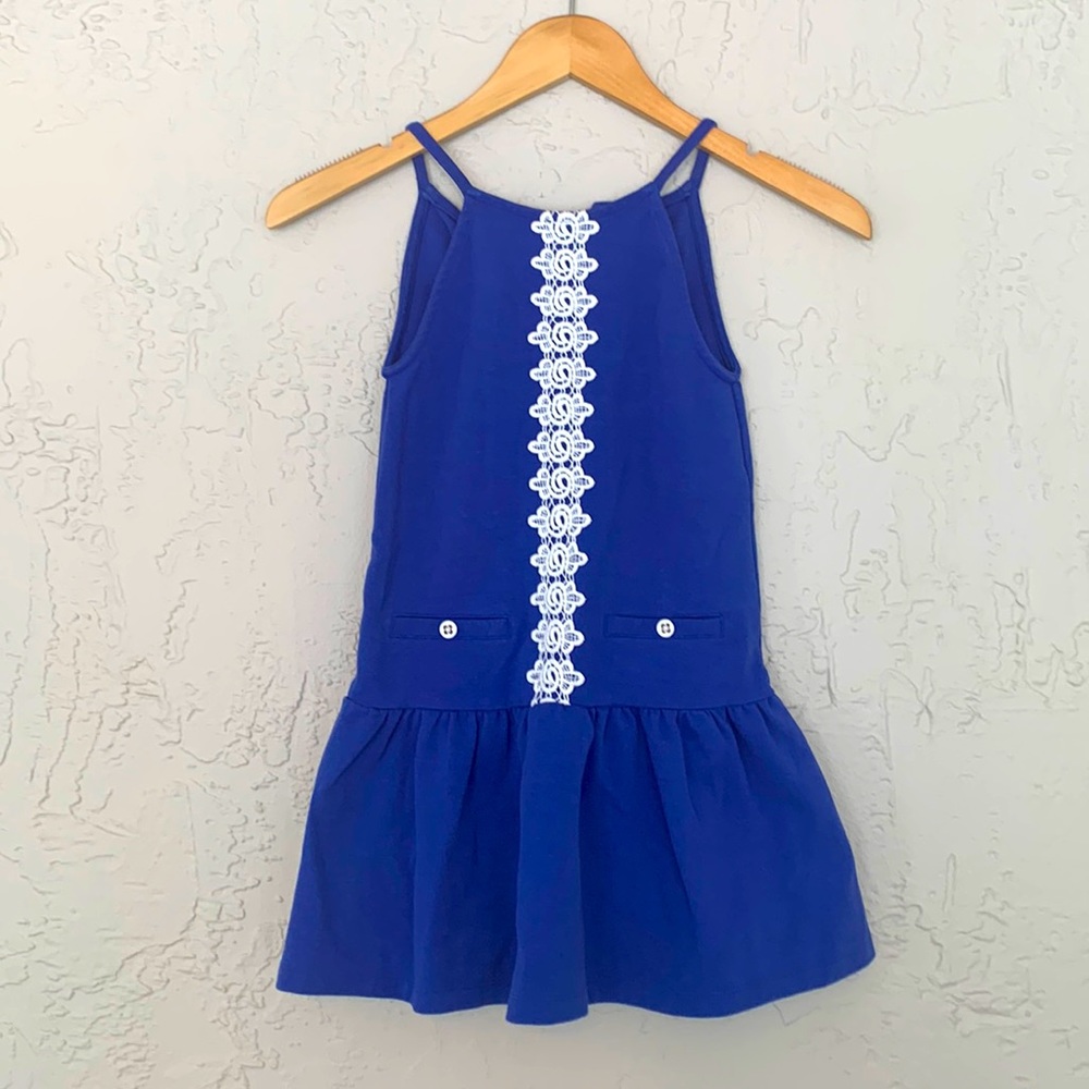 Janie and Jack pointe shift dress embellished trim size 6